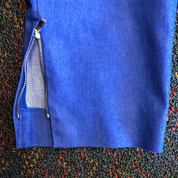 **SOLD**ETCETERA Stretch Straight Ankle Jeans Zippers Blue - Picture 4 of 7